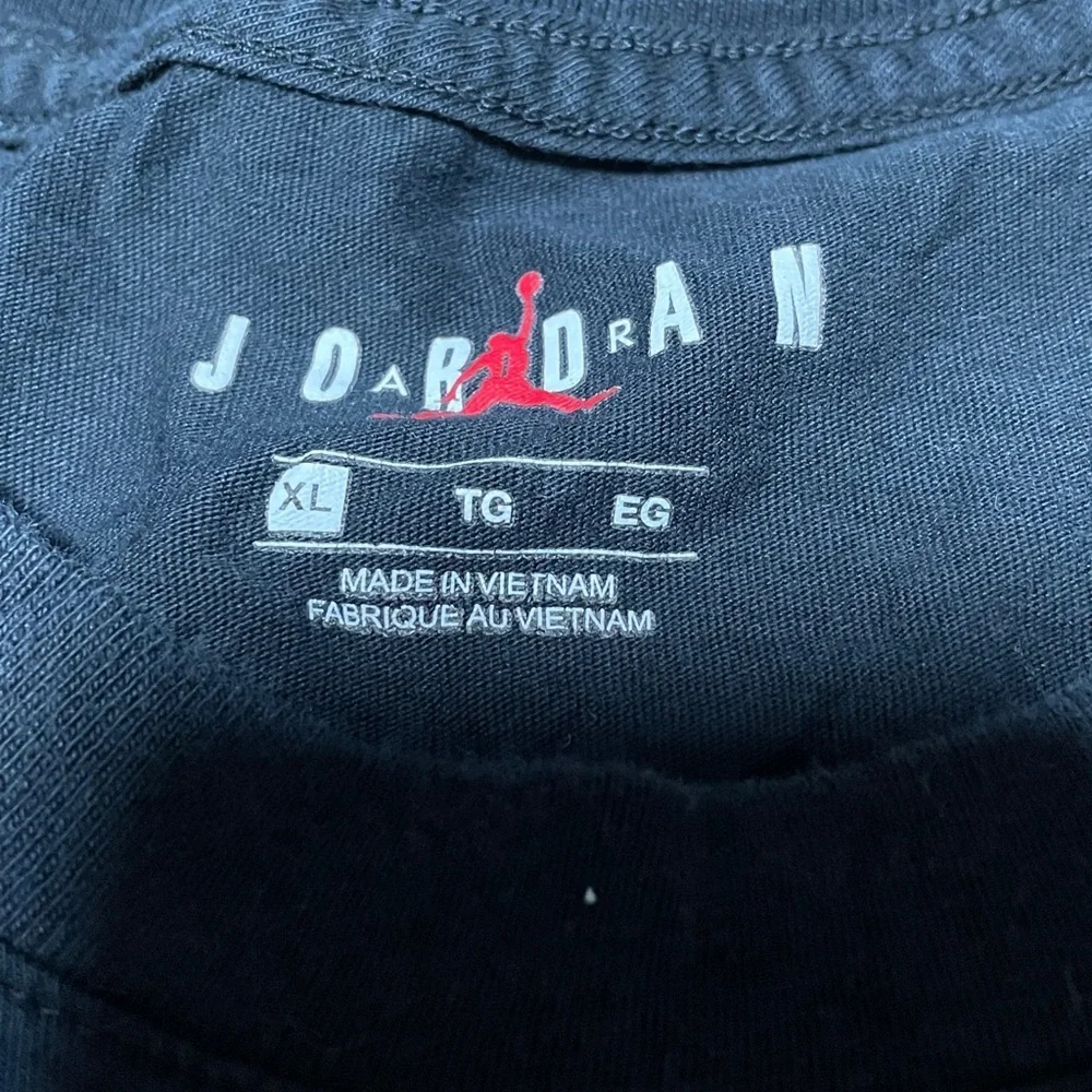 Jordan Black Tee with Colorful Lettering